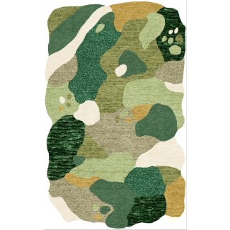 Organic Wool and Viscose Hand Tufted Area Rug